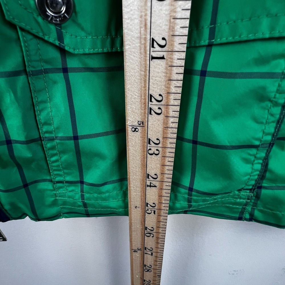 Lauren Ralph Lauren‎ LRL Active Jacket M Kelly Green Windowpane Zip Windbreaker - Picture 12 of 12